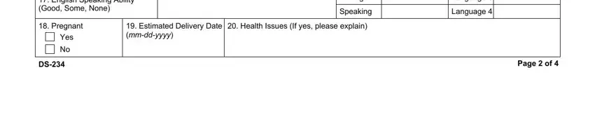Filling out section 5 in form biodata online