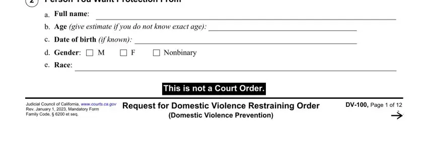 california restraining order in writing process outlined (portion 2)