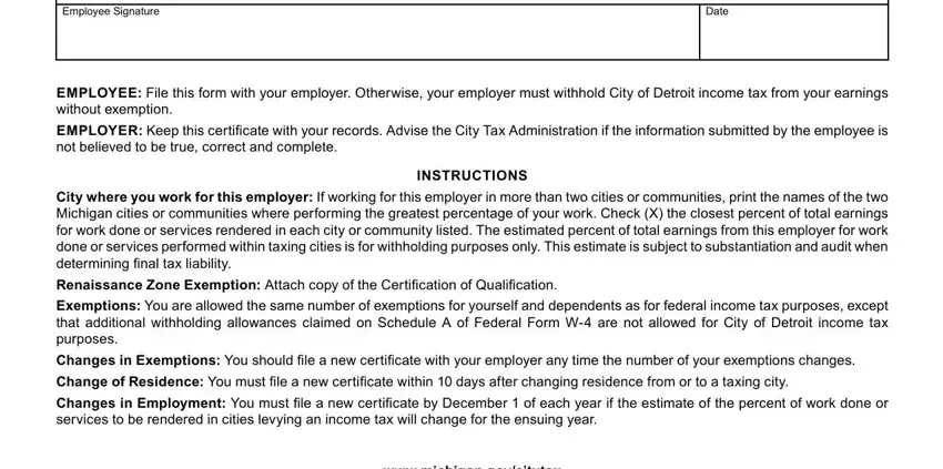 Part number 2 of filling out dw 4 form