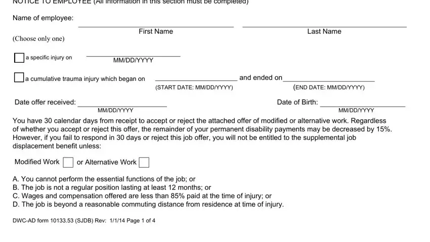 Tips to fill out Dwc Ad Form 10133 53 portion 2