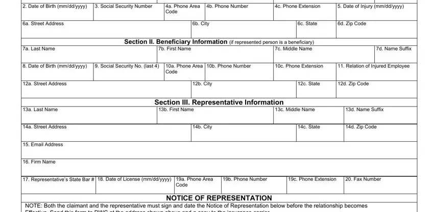 Part # 1 of filling out 12c