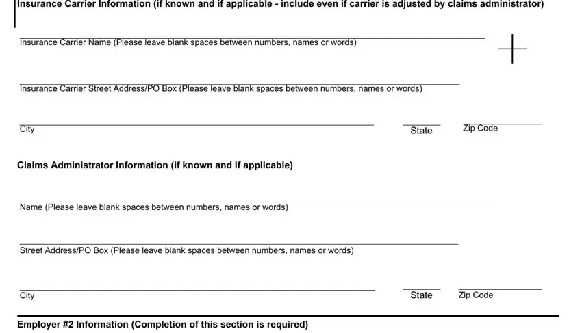 Completing segment 3 of dwc ca form 10214