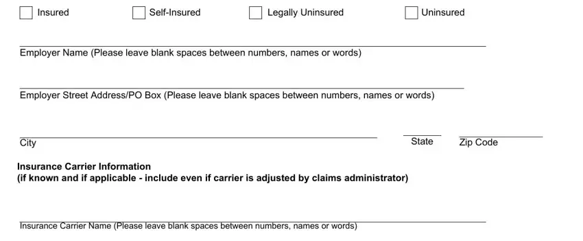 Filling out segment 4 of dwc ca form 10214