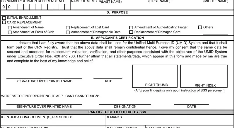 Part number 2 in filling out ss form e 6 acknowledgment stub