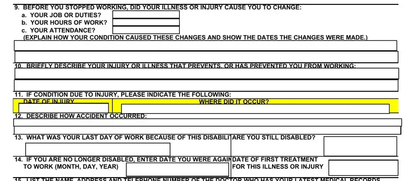 Best ways to fill in 766 nonappropriated disability application stage 3