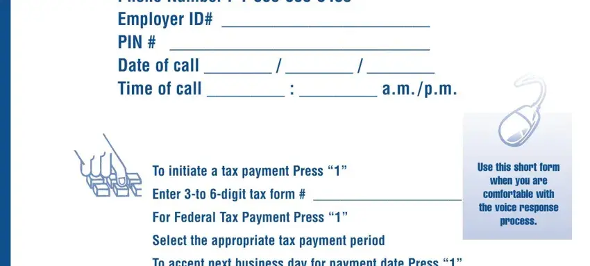 Part no. 1 in filling out eftps