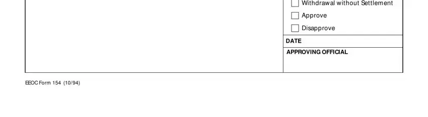 Withdrawal without Settlement, DATE, and EEOC Form in eeoc withdrawal form 154