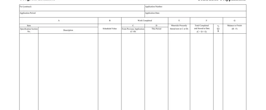 Step # 3 of completing ejcdc pay application form