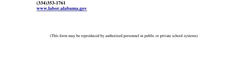 Stage number 2 of filling in alabama eligibility to work form