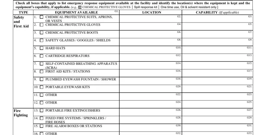 Step number 5 in completing cers emergency response plan template