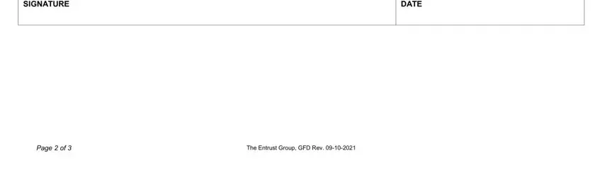 Filling in section 3 in general fee disclosure simple blank