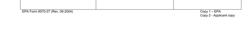 Step number 3 for filling out Epa Form 8570 27