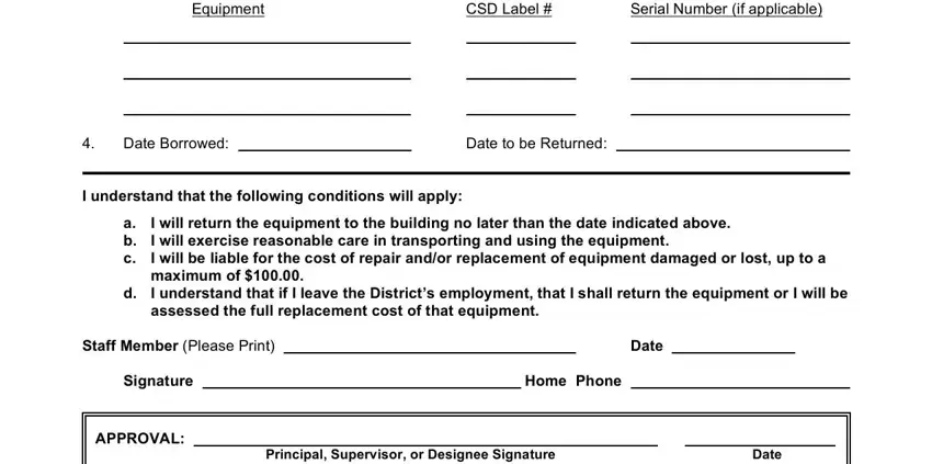 How to prepare equipment checkout template part 1