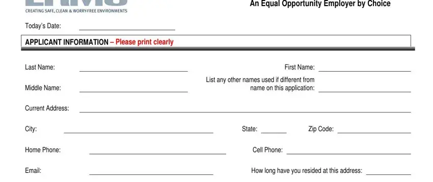 Completing segment 2 in ermc cleaners phipps plaza application