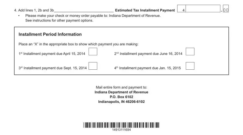 st Installment payment due April, Please make your check or money, and rd Installment payment due Sept in indiana tax payment voucher