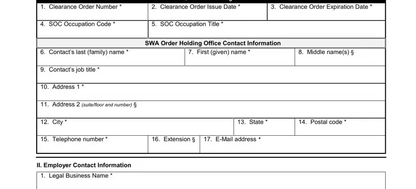 Part number 1 in filling out form eta 790a