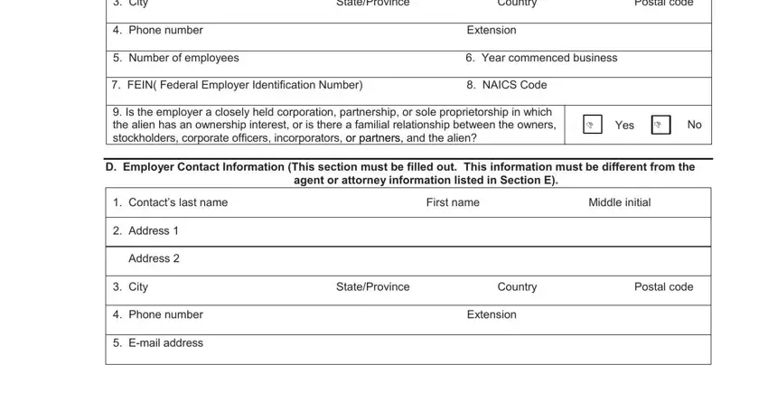 StateProvince, Phone number, and D Employer Contact Information of 9089