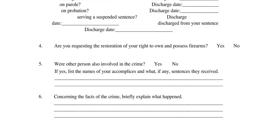 Filling in section 5 of clemency forms arkansas