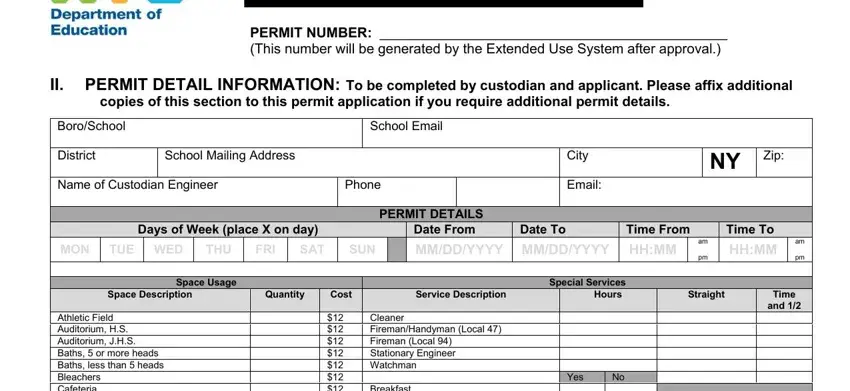 Guidelines on how to fill out extended use application stage 4