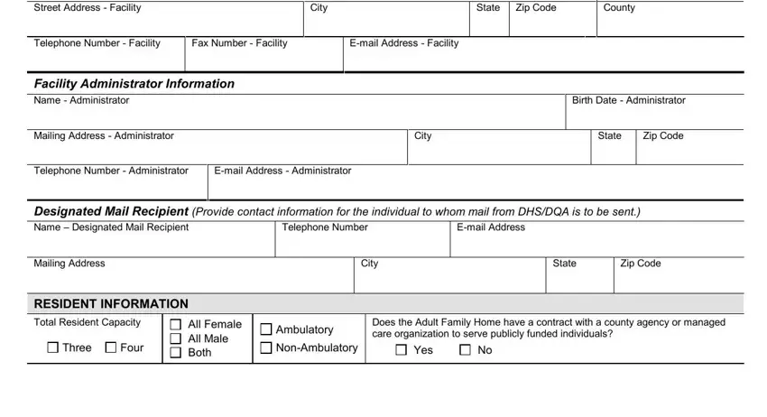 Email Address  Facility, City, and Fax Number  Facility in f60945