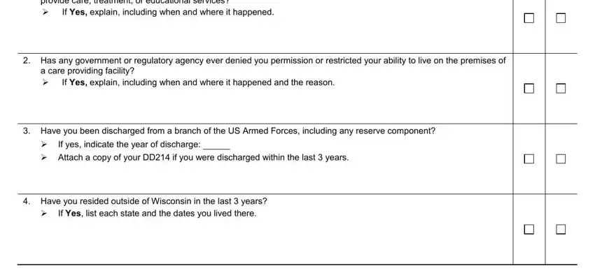 Writing section 5 of state of wisconsin bid form