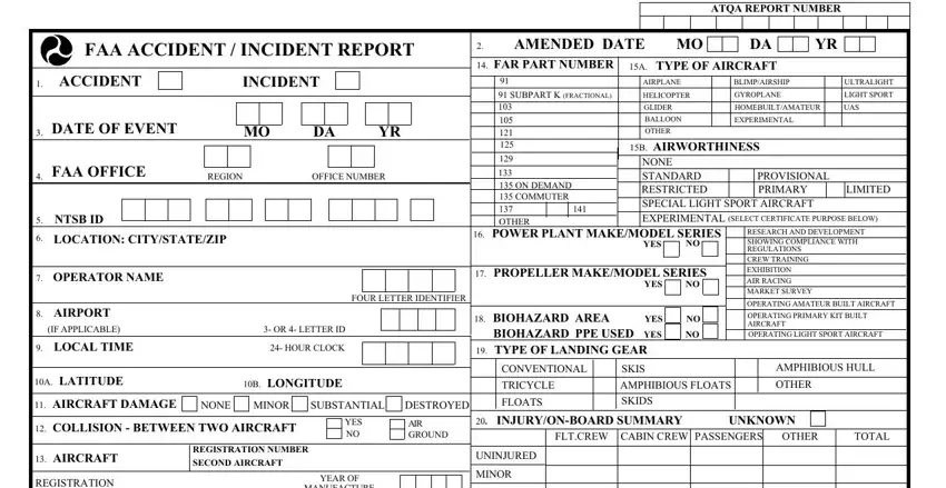 Step no. 1 for submitting faa form 23