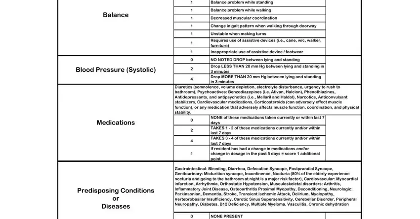 Part number 2 in submitting fall risk form