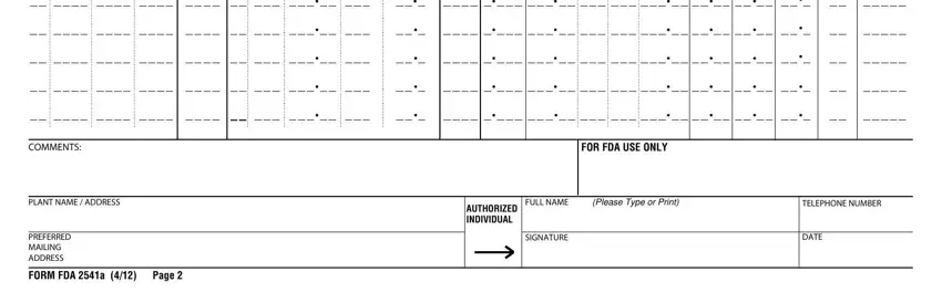 Stage # 4 for filling in tumble form fda blank