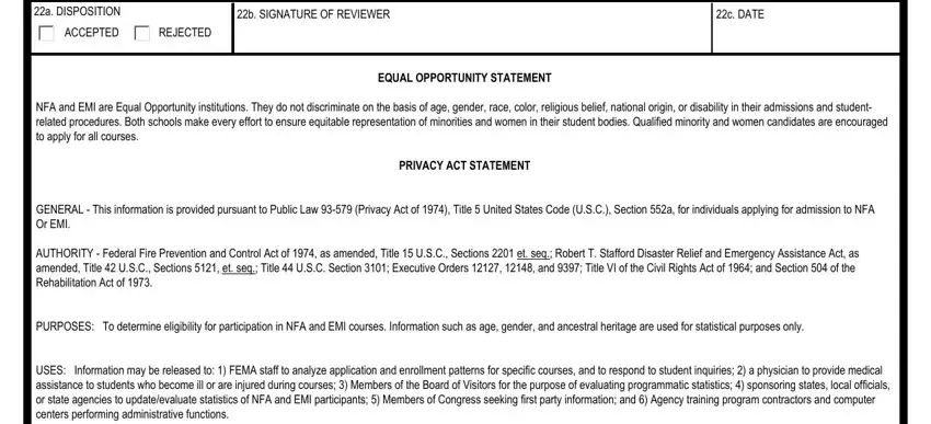 GENERAL  This information is, REJECTED, and NFA and EMI are Equal Opportunity inside fema form 119 25 2 fillable