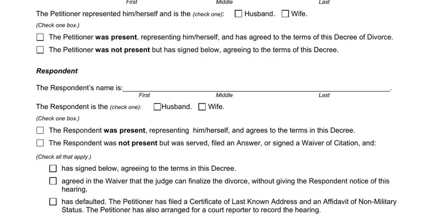 Completing section 2 of divorce decree pdf no children texas