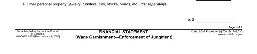 financial statement wage conclusion process described (step 3)