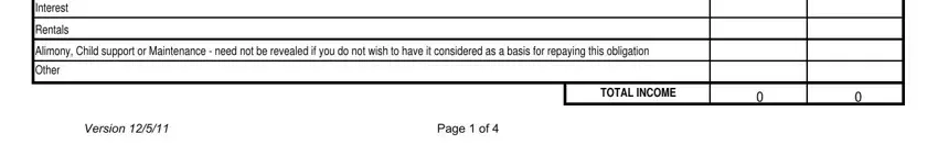 national bank personal financial statement completion process shown (step 3)