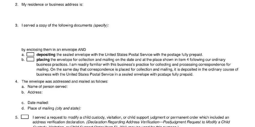 Step # 2 in filling in form fl 335 ca