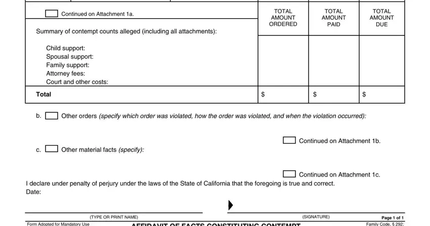 Filling in section 2 in type form 411 online