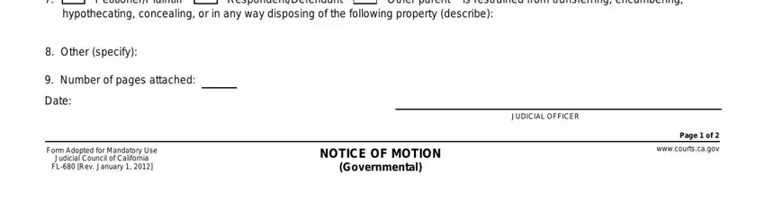 Step # 3 of filling in california fl 680 form