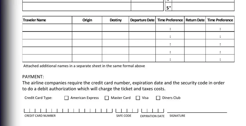 Part # 2 for filling out indigo flight ticket pdf