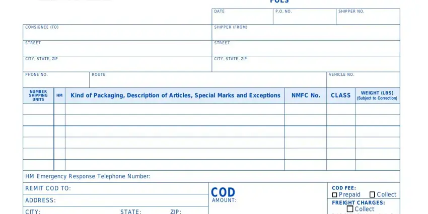Filling in section 1 of Form 032 Oh