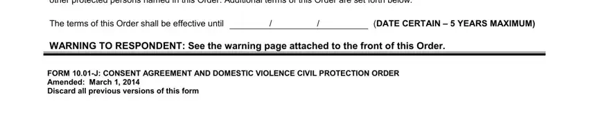Writing segment 3 of Form 10 01 J