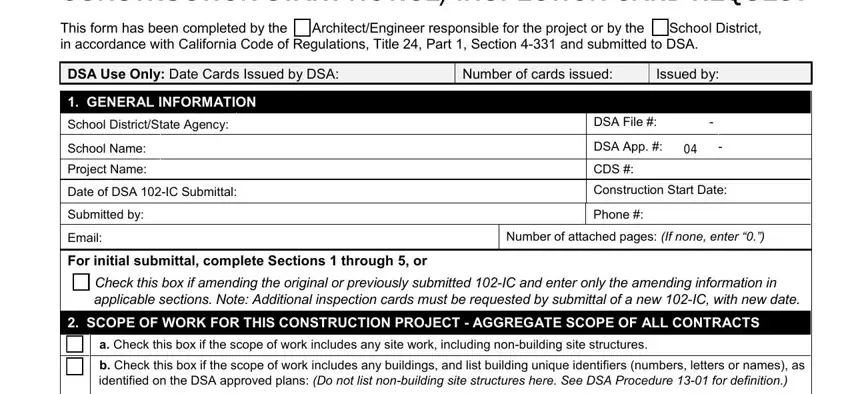 Step number 1 in completing form 102 icai filled sample pdf