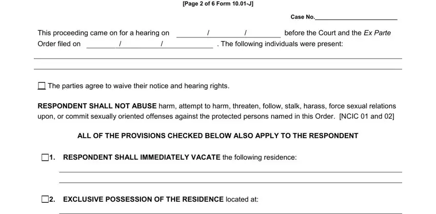 Form 10 01 J writing process described (stage 4)