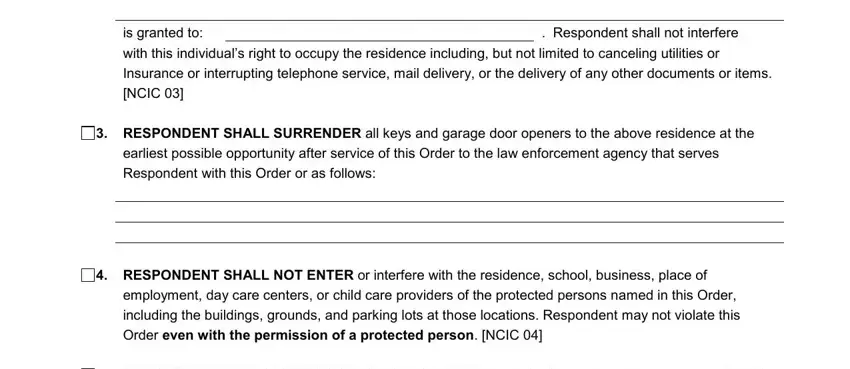 Part no. 5 in completing Form 10 01 J