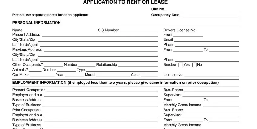 Writing section 1 of professional publishing form 105