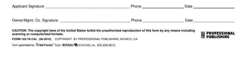 The best ways to fill in professional publishing form 105 part 3