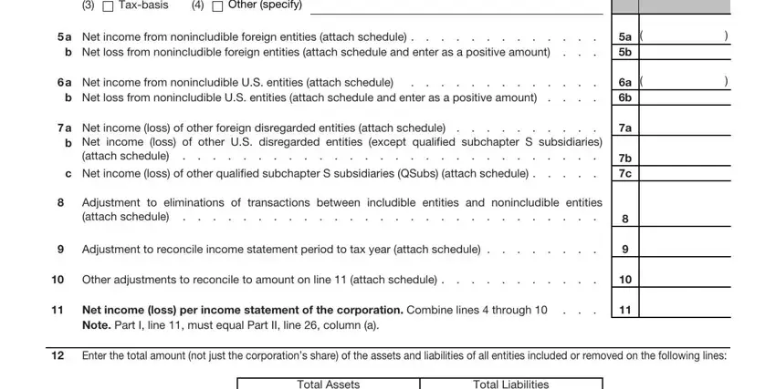 Filling out section 2 in Form 1120S Schedule M 3
