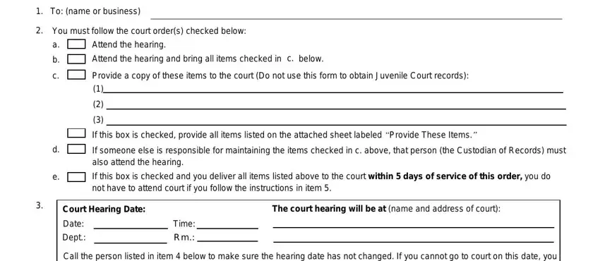How you can complete form cr 125 part 2