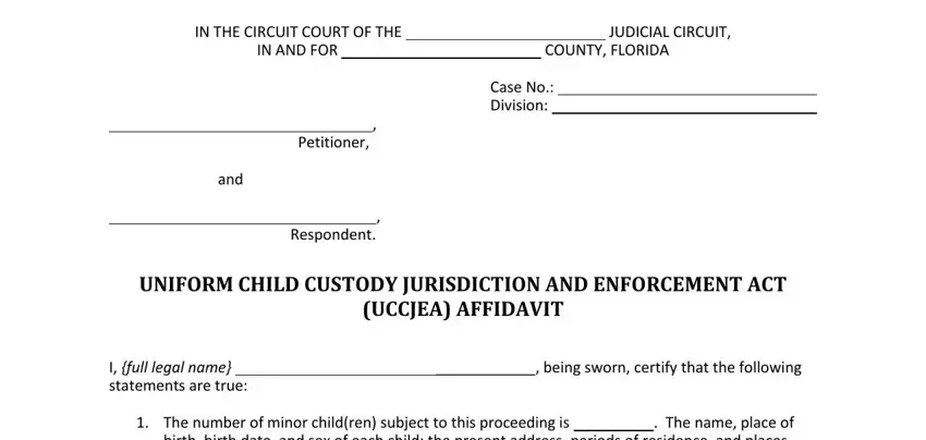 UNIFORM CHILD CUSTODY JURISDICTION, Respondent, and and of uccjea florida