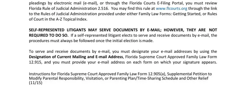 Tips on how to fill in modification parental step 1