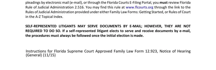 Part number 1 in filling in florida 12 923 form