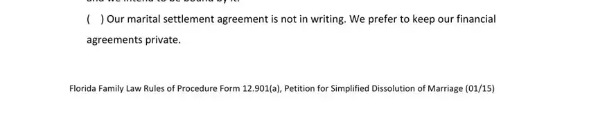 Step no. 3 in filling in dissolution of marriage 12 901 b