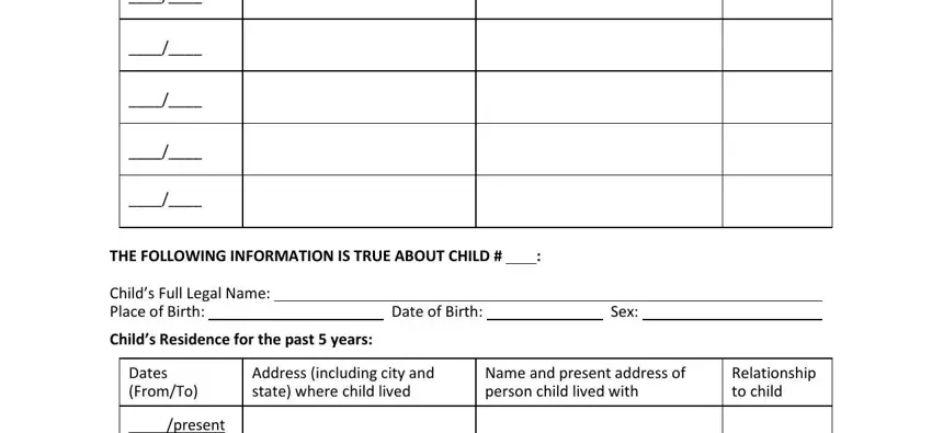 Address including city and state, Dates FromTo, and present in uccjea florida
